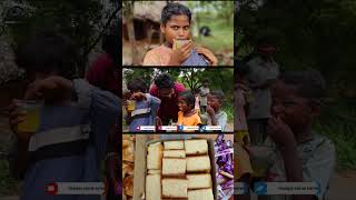 snacks distribution to poor kids #humanity #happiness #tribal #snacks #cake