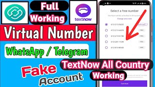 Whatsapp par Fake Number kese lgay |TextNow login problem solved🥳| How to make fake Whatsapp account