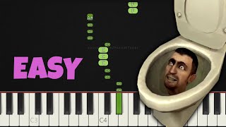 Skibidi Toilet Meme│EASY Piano Tutorial│RIGHT HAND 🤚