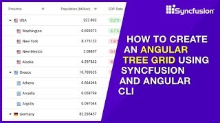 Create an Angular TreeGrid Using Angular CLI and Schematics