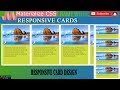 responsive cards || responsive card design for materialize css || responsive portfolio