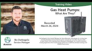 Anesi Training: Gas Heat Pump Overview