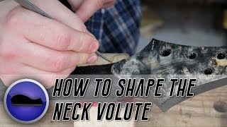 How to carve the headstock to neck volute - Mini-torial Episode 26