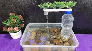 DIY - How to make water fountain easy at home from plastic bottle