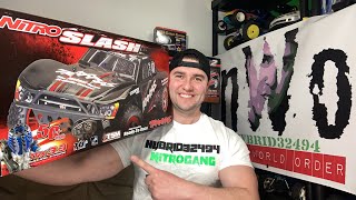 NitroGang Live - Unboxing a NEW Traxxas Nitro Slash - Sickening 50 mph Short Course for $350