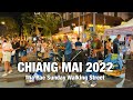 4K Sunday Walking Street Chiang Mai - Night Street Food & Shopping in Chiang Mai Thailand 🇹🇭