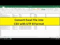 How to Convert Excel File into CSV with UTF 8 Format