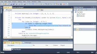Visual Basic Tutorial - 135 - Exit Try And Throw