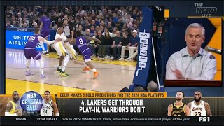 THE HERD | Colin makes 5 Bold predictions for the 2024 NBA Playoffs: Lakers get