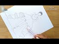 how to draw a girl with beautiful dress for beginners drawing tutorial كيفية رسم فتاة