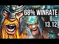 OLAF vs TRYNDAMERE (TOP) | 68% winrate, 8/2/4, Dominating | EUW Diamond | 13.12