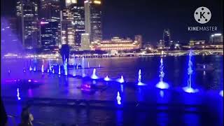 Singapore Marina Bay Sands Free Spectrum Light and Water Show Snippets October 2022 新加坡景点滨海湾金沙晚间水上表演