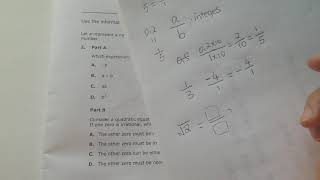 NJSLA Algebra 1 Practice Question #2 a