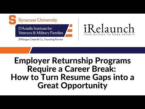 Employer Returnship Program Require A Career Break-How To Turn Resume ...