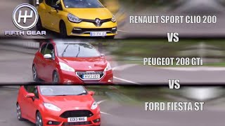 Renault VS Peugeot VS Ford - HOT HATCH DEATH MATCH | Fifth Gear