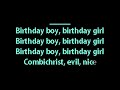 combichrist happy fcuking birthday karaoke w. lyrics caritas goth industrial karaoke