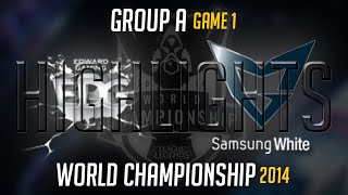 Edward Gaming vs Samsung White Highlights S4 Worlds | EDG vs SSW LoL S4 World Championship 2014 G1