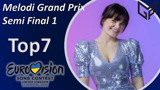 Melodi Grand Prix 2023 (MGP) - Semi Final 1- My Top 7 - Norway Eurovision 2023