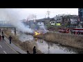 우이천화재 119 소방관 활동 korea firefighter extinguish a fire