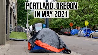 May Day 2021 in Portland, Oregon - What Downtown Looks Like