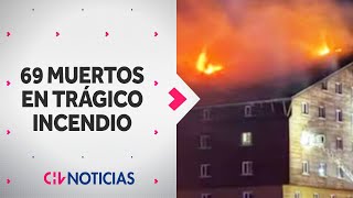 DEVASTADOR INCENDIO en Hotel de Turquía en estación de esquí: 69 muertos y 68 heridos en Turquía