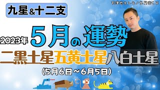 【占い｜運勢】2023年5月｜九星｜十二支【二黒土星・五黄土星・八白土星】