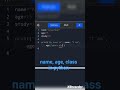 name, age, class in #pythonbeginner #pythontricks #code #pythoncourse #coding #pythontutorial