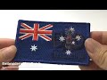 customize national embroidery flag patch velcro on