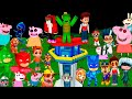 Scary All Peppa Pig family EXE and PJ MASKS vs Paw Patrol House jj and mikey in Minecraft - Maizen