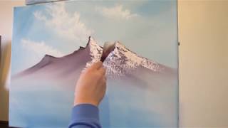 Mountain Scene Part 1 Bob Ross Wet on Wet Oil Painting Technique