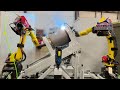 fanuc arcmate 100id 8l steel tube welding system with servo driven positioner