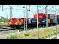 Diesel Locomotives wdg4g + wdg4 with Double Stack Container Trains