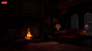 😴🔥Enjoy Castle Ambience with Fireplace \u0026 Peaceful Rain - Nature Sound to Sleep, Relax | ASMR Sounds