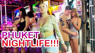 Thailand Phuket nightlife street scenes! Patong beach ladies look around!