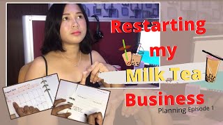 Restarting and Planning my MILK TEA Business Pt. 1| Planning and Calendar milk tea business tutorial