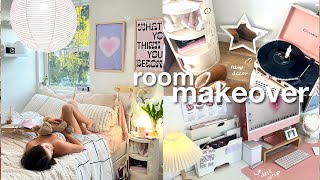 Room Makeover 🎀 decorate + clean with me, pinterest-inspired, aesthetic transformation