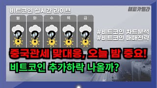 비트코인 실시간, 중국 관세 맞대응! 비트코인 하락 어디까지? 오늘밤 중요! 2/4 저녁💎#비트코인 #비트코인실시간 #이더리움 #리플 #cryptocurrency #차트분석