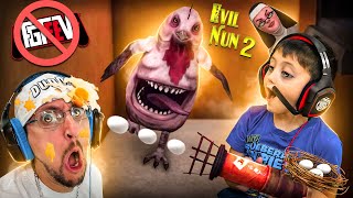 EVIL NUN 2 & her BUFF Chicken will BEAT US cuz SHAWN DISTRACTS ME! (+ FGTeeV Important Announcement)