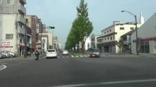 Matsuyama city drive 1080p Heiwa dori Ave. from National Route196, Ehime Japan