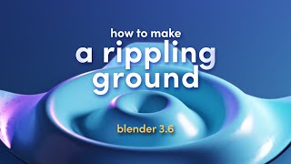 Making a Plane Ripple - Geometry Nodes for Beginners | Blender 3.6