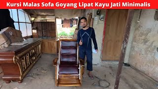 Kursi Malas Sofa Goyang Lipat Kayu Jati Minimalis