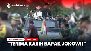 Momen Jokowi Dielu-elukan Warga saat tiba di Solo