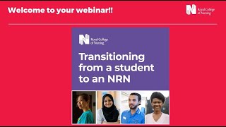 NRN Webinar: Transitioning from student to newly registered nurse | 7 June 2023