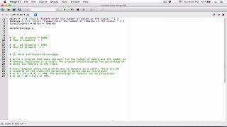 2.11. Male and Female Percentages - Python