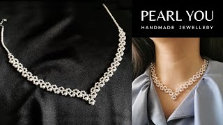 ✨ Elegant Pearl Necklace Making Tutorial, Design and DIY Pearl Necklace with PEARL YOU