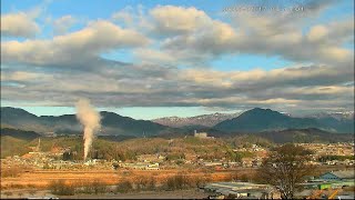 「1月17日」ライブカメラ　風越山、JR飯田線、天竜川