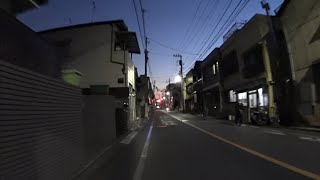 【自転車車載・夕方】梅田8丁目付近〜梅田排水場前〜西新井橋〜新荒川堤防線〜大川町土手下通公園(2023/01/11)