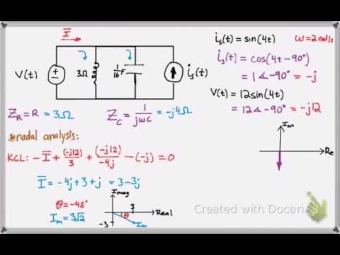 Finding Average Power using Phasors Finding Average Power using Phasors