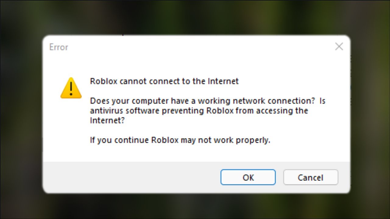 How To Fix Roblox Cannot Connect To The Internet Error Windows 11 / 10 ...