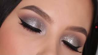 ##Classic Silver Glitter Eye Makeup # Tooba universe # beauty salon